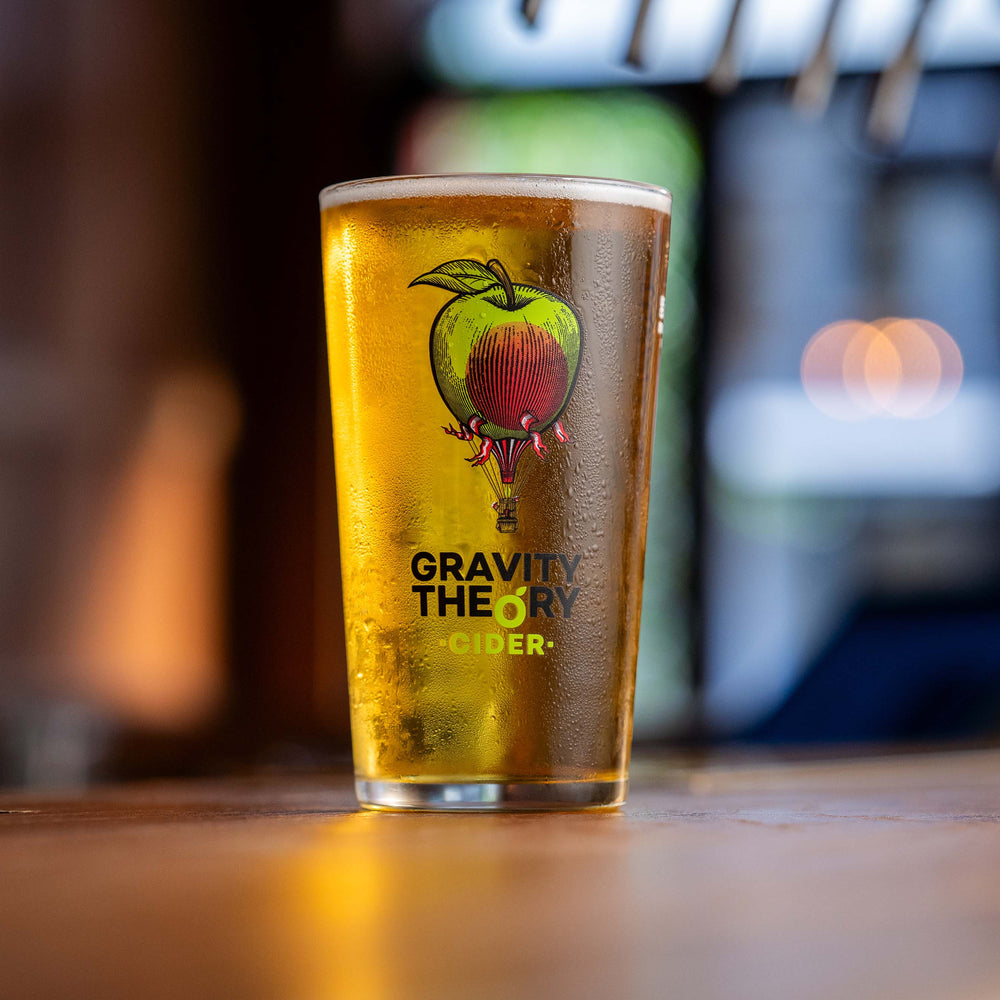 Gravity Theory Cider pint glass